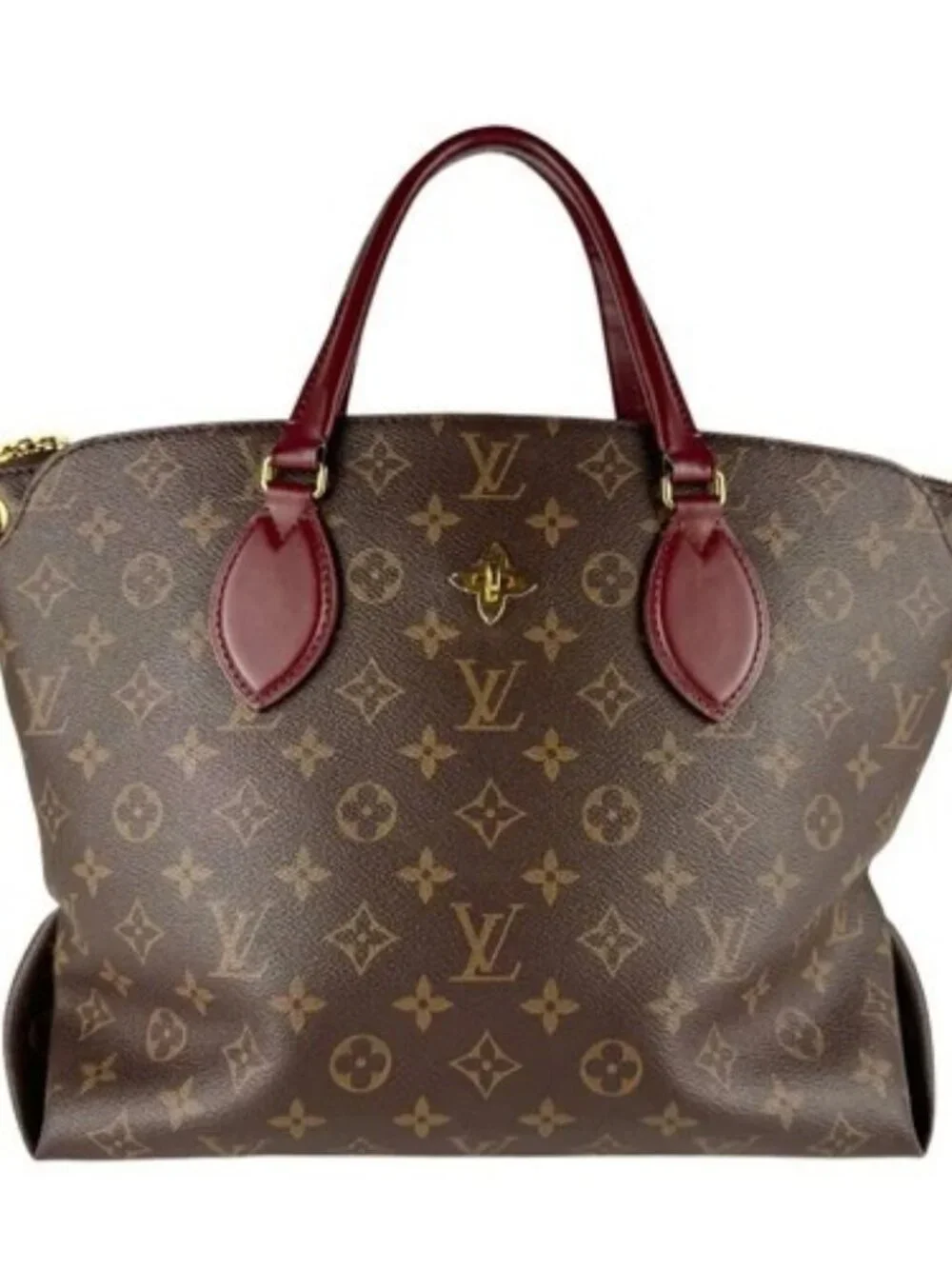 Auth LOUIS VUITTON Flower Zipped Tote MM Handbag Shoulder Bag M44348 - z9877 - Picture 1 of 15